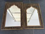 Marokkaanse handwerk spiegel metaal arabisch oosters vintage, Huis en Inrichting, Woonaccessoires | Spiegels, Minder dan 100 cm