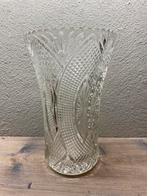 Prachtige vintage kristallen vaas gedetailleerd patroon., Ophalen of Verzenden