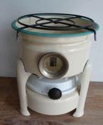 Emaille petroleumstel oliestel crème met groene rand, Ophalen of Verzenden