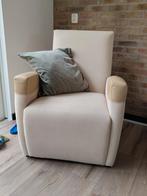 Crèmekleurige gebruikte fauteuil - Zitgedeelte goed!, Ophalen, Gebruikt, Minder dan 75 cm, 50 tot 75 cm