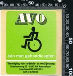 Sticker: AVO - Een met gehandikapten (1), Verzenden, Zo goed als nieuw, Bedrijf of Vereniging