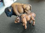 Schleich bison met jong 2004 vintage, Ophalen of Verzenden, Zo goed als nieuw, Beeldje of Figuurtje