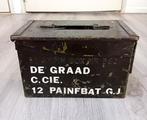 oude militaire metalen kist, Verzamelen, Ophalen of Verzenden, Landmacht, Nederland, Kist of Geocache