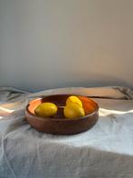 Vintage teakhouten ronde schaal danish design d25cm, Schaal, Rond, Ophalen of Verzenden, Zo goed als nieuw