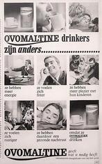 33 vintage advertenties reclames Ovomaltine 1935-69 Ovo, Ophalen of Verzenden, Gebruikt, Overige typen