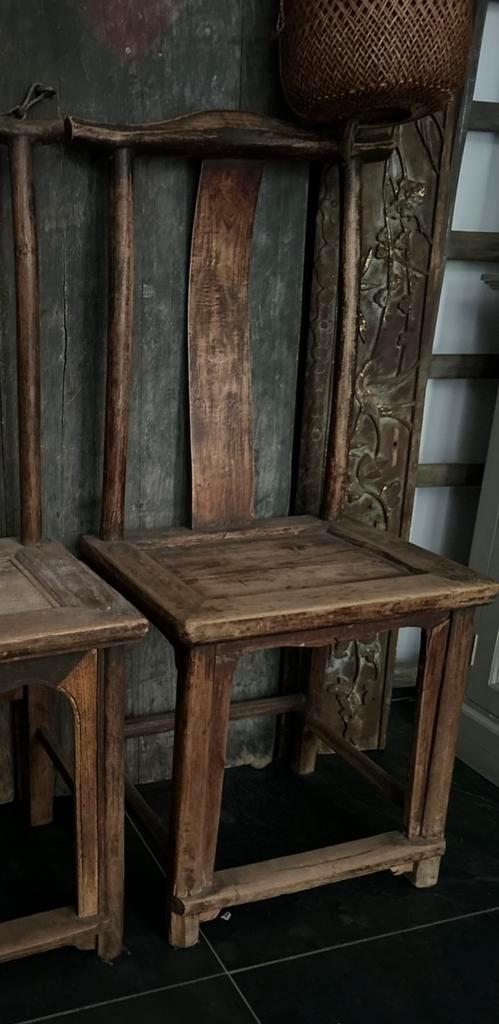 Oude Chinese Aziatische stoel sober sleets imperfect, Antiek en Kunst, Kunst | Niet-Westerse kunst, Ophalen