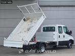 Iveco Daily 35C16 3.0L Kipper met Kist Dubbel Cabine Dubbell, Auto's, Bestelauto's, Stof, Gebruikt, Euro 6, 4 cilinders