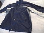 blauw regenjas met capuchon in de kraag V maat L, Ophalen of Verzenden, Zo goed als nieuw, Regenjas, Heren