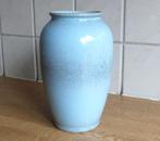 Bay Keramik vaas 650 17 vintage West-Germany blauw spritz, Gebruikt, Blauw, Aardewerk of Porselein, Ophalen of Verzenden