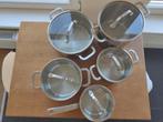 Tefal Virtuoso pannenset 5 delig, Ophalen, Pannenset, Zo goed als nieuw, Rvs