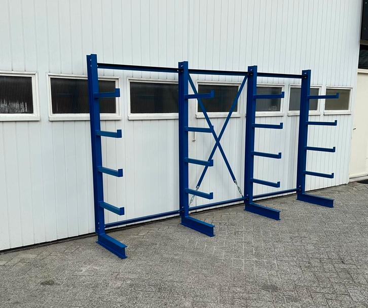 Draagarmstelling 210cm hoog 5vaks Gratis Thuisbezorgd, Zakelijke goederen, Kantoor en Winkelinrichting | Magazijn, Stelling en Opslag