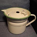 Vintage Emaille ouderwetse melkkoker met deksel, Ophalen