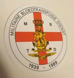 Militaire Bloedtransfusie Dienst MBTD 1939 - 1989 Sticker, Ophalen of Verzenden