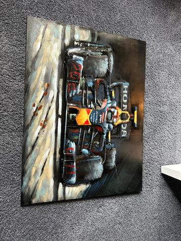 Metalen 3D schilderij van max verstappen beschikbaar voor biedingen