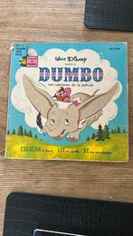 LP Disney met boekje Dombo spaanstalig 45 toeren vintage, Verzenden, Gebruikt, Overige typen