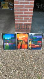 Acryl op linnen 2 luik, Antiek en Kunst, Kunst | Schilderijen | Abstract, Ophalen of Verzenden