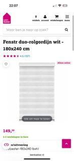 Duo rolgordijn gebroken wit nieuw, Huis en Inrichting, Stoffering | Gordijnen en Lamellen, Ophalen, Nieuw, Wit, 150 tot 200 cm