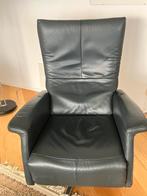 Lederen Relaxfauteuil donkerblauw, Huis en Inrichting, Ophalen, Gebruikt, Leer, 75 tot 100 cm