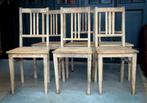 Oude franse eetkamerstoelen 6stuks, Ophalen, Zo goed als nieuw, Bruin