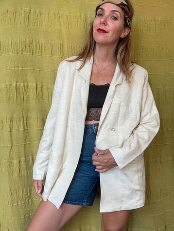 Vintage blazer / jasje / oversized / creme / wit /  beschikbaar voor biedingen