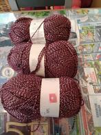 3 Bollen Twinkle Star Wol - Bordeaux met Glitter, Ophalen of Verzenden, Zo goed als nieuw, Breien of Haken, Wol of Garen