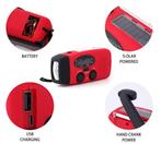 Noodradio met zonne-energie en handcrank, Ophalen of Verzenden, Nieuw, Radio