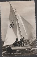Loosdrecht  Zeilen Zeilboot Vrijheid 52 Gelopen 1960, Verzamelen, Ansichtkaarten | Nederland, Verzenden, 1960 tot 1980, Gelopen
