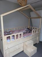 Bed huisje steigerhout, Ophalen of Verzenden, 180 cm of meer, 85 tot 100 cm, Matras