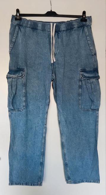 H&M Loose cargo denim joggers maat 3XL  beschikbaar voor biedingen