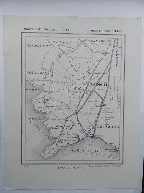 3 / Assendelft Westzaan Wijk aan Zee Noordereinde J. Kuyper, Antiek en Kunst, Kunst | Litho's en Zeefdrukken, Ophalen of Verzenden