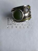 Zilver/groene IXXXI ring maat 17. H14, Overige materialen, Ophalen of Verzenden, Zo goed als nieuw, 17 tot 18