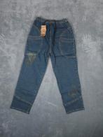 y2k Broek Jeans Wide Leg L Dark Wash Embroidered, Blauw, ., Ophalen of Verzenden, Zo goed als nieuw