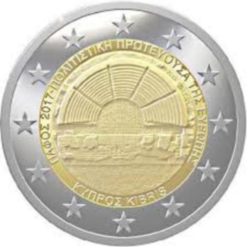 2 Euro Cyprus 2017 - Paphos - UNC, Postzegels en Munten, Munten | Europa | Euromunten, Losse munt, 2 euro, Cyprus, Verzenden