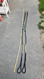 2x lijn. 12mm zwart 1.8 meter met 2x harp en 2x veer, Watersport en Boten, Ophalen of Verzenden, Zo goed als nieuw, Motor en Techniek