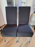 6 mooie zwarte stoelhoezen, Vijf, Zes of meer stoelen, Gebruikt, Ophalen of Verzenden, Zwart