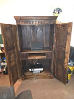 Teakhouten Computerkast, Huis en Inrichting, Kasten | Computermeubels, Ophalen, Gebruikt, 70 tot 120 cm, Teakhout