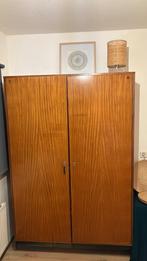 Vintage houten schoolkast met legplanken, Ophalen, 100 tot 150 cm, Vintage, 150 tot 200 cm
