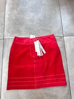 FRANSA 100% ECHT SUEDE LEER ROOD LEREN ROK KORT ROKJE MAAT M, Kleding | Dames, Rokken, Maat 38/40 (M), Fransa, Nieuw, Ophalen of Verzenden