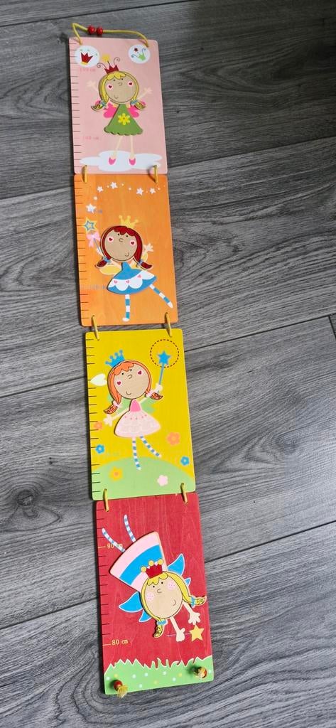 Houten Groeimeter Meisjes - Wanddecoratie, Ophalen of Verzenden, Zo goed als nieuw, Wanddecoratie