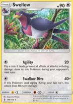 Pokemon - Swellow (GRI 104) Rare.., Ophalen of Verzenden, Zo goed als nieuw, Losse kaart