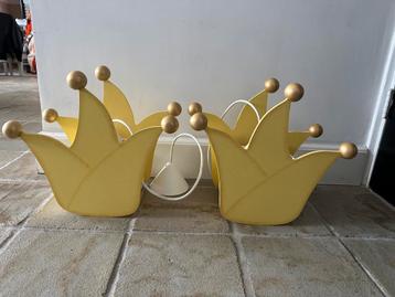 2x kroontjes lampen 2 plafondlampen 32cm h x 36cm b beschikbaar voor biedingen