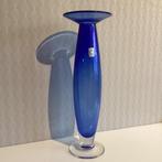 Design vaas: Christinenhütte., Blauw, Ophalen of Verzenden, Minder dan 50 cm, Glas