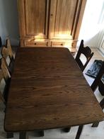 Eetkamertafel, Ophalen, Gebruikt, Eikenhout, 200 cm of meer