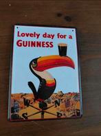 Lovely Day for A Guinness reclamebord. Metalen bord., Verzamelen, Ophalen of Verzenden, Zo goed als nieuw, Reclamebord, Plaat of Schild