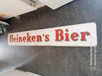 Mooie Heineken.s bier emaile bord 197 l 31 h langcat Bussum, Verzamelen, Biermerken, Ophalen, Zo goed als nieuw, Reclamebord, Plaat of Schild