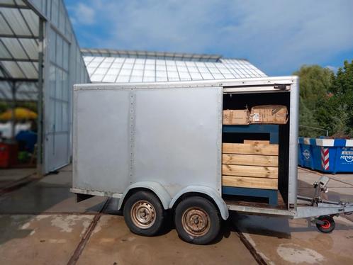 Gesloten aanhanger geremd. Grijs, Auto diversen, Aanhangers en Bagagewagens, Gebruikt, Ophalen