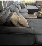 Velvet hoekbank antraciet u vorm 380 x190, Ophalen, Zo goed als nieuw, 150 cm of meer, Vierpersoons of meer