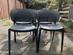 4 Grijze Kunststof Stoelen, Ophalen, Kunststof, Gebruikt, Vier