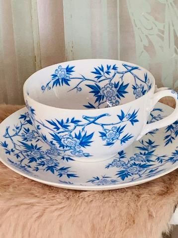 Sarregeumines Epine blue grote cappuchino kop en schotel beschikbaar voor biedingen