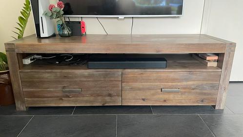 Tv meubel hout, Huis en Inrichting, Kasten | Televisiemeubels, Zo goed als nieuw, Minder dan 100 cm, 150 tot 200 cm, 25 tot 50 cm
